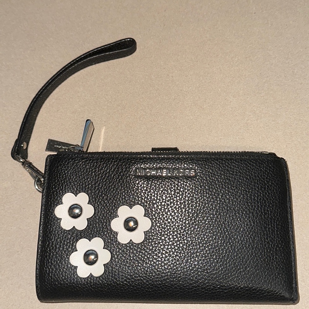 Michael Kors Double Zip Leather Phone Wristlet